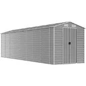 vidaXL Tuinhuis, lichtgrijs, 191 x 810 x 198 cm, verzinkt staal