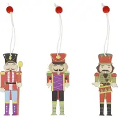 Springos Notenkraker | Kerstboomhanger | 9 Stuks | 3 ontwerpen