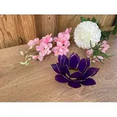 Spiru Lotus Sfeerlicht/Waxinelichthouder Purple Goudrand interieur