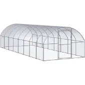 vidaXL Kippenren 3x8x2 m gegalvaniseerd staal