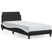 vidaXL Bedframe "Dover", zwart en wit, 80x200 cm, kunstleer
