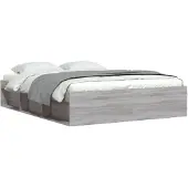 vidaXL Bedframe grijs sonoma eikenkleurig 160x200 cm