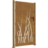 vidaXL Poort 100x175 cm grasontwerp cortenstaal