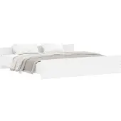 vidaXL Bedframe met hoofd- en voeteneinde wit 180x200 cm