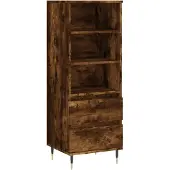 vidaXL Hoge kast 40x36x110 cm bewerkt hout gerookt eiken