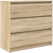 vidaXL Dressoir Sonoma-eikenhout, 80x35x76 cm, houtvezel