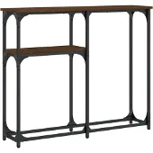 vidaXL Wandtafel 90x22,5x75 cm bewerkt hout bruin eikenkleur