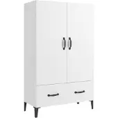 vidaXL Hoge kast, wit, 70x31x115 cm, houtvezel