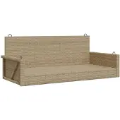 vidaXL Hangstoel, beige, 119x56x48 cm, polyrotan