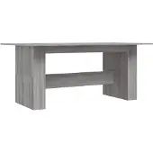 vidaXL Eettafel, grijs Sonoma, 180x90x76 cm, houtvezel