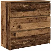 vidaXL Dressoir 80x35x76 cm spaanplaat oud hout