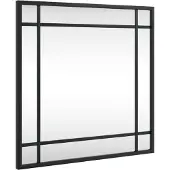 vidaXL Wandspiegel vierkant 40x40 cm ijzer zwart