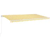 vidaXL Handmatige zonnetent met zonne-energie ledverlichting 6 x 3 m