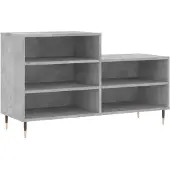vidaXL Schoenenkast 102x36x60 cm bewerkt hout betongrijs