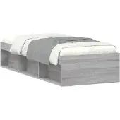 vidaXL Bedframe grijs sonoma eikenkleurig 75x190 cm