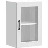 vidaXL Keukenbovenkast met glazen deur Porto wit