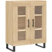 vidaXL Dressoir 69,5x34x90 cm bewerkt hout sonoma eikenkleurig