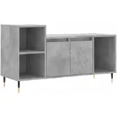 vidaXL Tv-meubel 100x35x55 cm bewerkt hout betongrijs