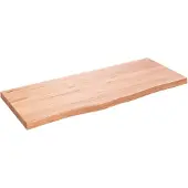 vidaXL Tafelblad 100x40x(2-4)cm behandeld massief eikenhout lichtbruin