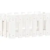 vidaXL Plantenbak met hekontwerp 60x30x30 cm massief grenenhout wit
