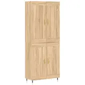 vidaXL Hoge kast 69,5x34x180 cm bewerkt hout sonoma eikenkleurig