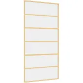 vidaXL Schuifdeur 102,5x205 cm helder ESG-glas en aluminium goudkleur