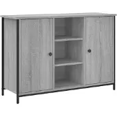 vidaXL Dressoir, grijs Sonoma, 100x35x70 cm, houtvezel
