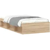 vidaXL Bedframe sonoma eikenkleurig 100x200 cm