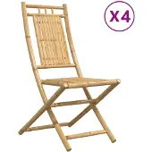 vidaXL Opklapbare stoelen, 4 stuks, 46x66x99 cm, bamboe