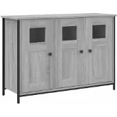 vidaXL Dressoir 100x35x70 cm bewerkt hout grijs sonoma