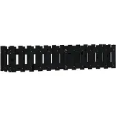 vidaXL Verhoogde plantenbak met lattenstructuur, zwart, 150x30x30 cm, massief grenenhout