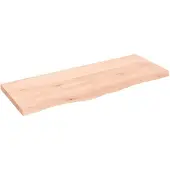 vidaXL Tafelblad 100x40x(2-4) cm onbehandeld massief eikenhout