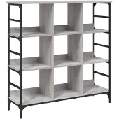 vidaXL Dressoir 102x32x103,5 cm bewerkt hout grijs sonoma eikenkleurig