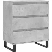 vidaXL Dressoir 60x35x70 cm bewerkt hout betongrijs