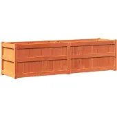 vidaXL Plantenbak 180x50x50 cm massief grenenhout wasbruin