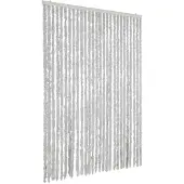 vidaXL Vliegengordijn 118x220 cm chenille grijs