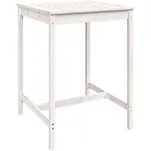 vidaXL Tuintafel 82,5x82,5x110 cm massief grenenhout wit