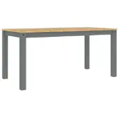 vidaXL Eettafel Panama 160x80x75 cm massief grenenhout grijs
