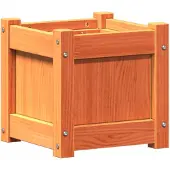 vidaXL Plantenbak 31x31x31 cm massief grenenhout wasbruin