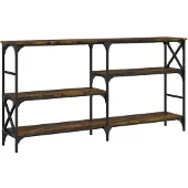 vidaXL Wandtafel 150x29x76,5 cm bewerkt hout gerookt eikenkleurig