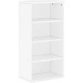 vidaXL Bijzetkast ODDA Wit, 40x24x79 cm, massief grenenhout