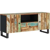vidaXL Tv-meubel 105x33,5x46 cm massief hout gerecycled bewerkt hout