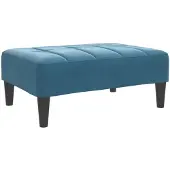 vidaXL Voetenbank 77x55x31 cm fluweel blauw