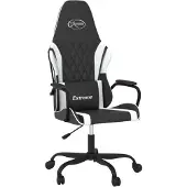 vidaXL Gamingstoel, zwart en wit, kunstleer