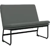 vidaXL Bankje 100x75x76 cm stof donkergrijs