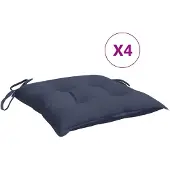 vidaXL Stoelkussens 4 st 50x50x7 cm oxford stof marineblauw