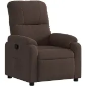 vidaXL Fauteuil verstelbaar microvezelstof bruin