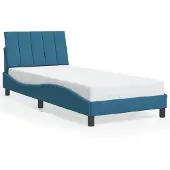 vidaXL Bedframe zonder matras "Hanko" fluweel blauw 80x200 cm