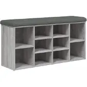 vidaXL Schoenenbank 102x32x50 cm bewerkt hout grijs sonoma eikenkleur