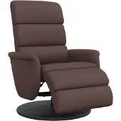 vidaXL Fauteuil verstelbaar met voetensteun kunstleer bruin